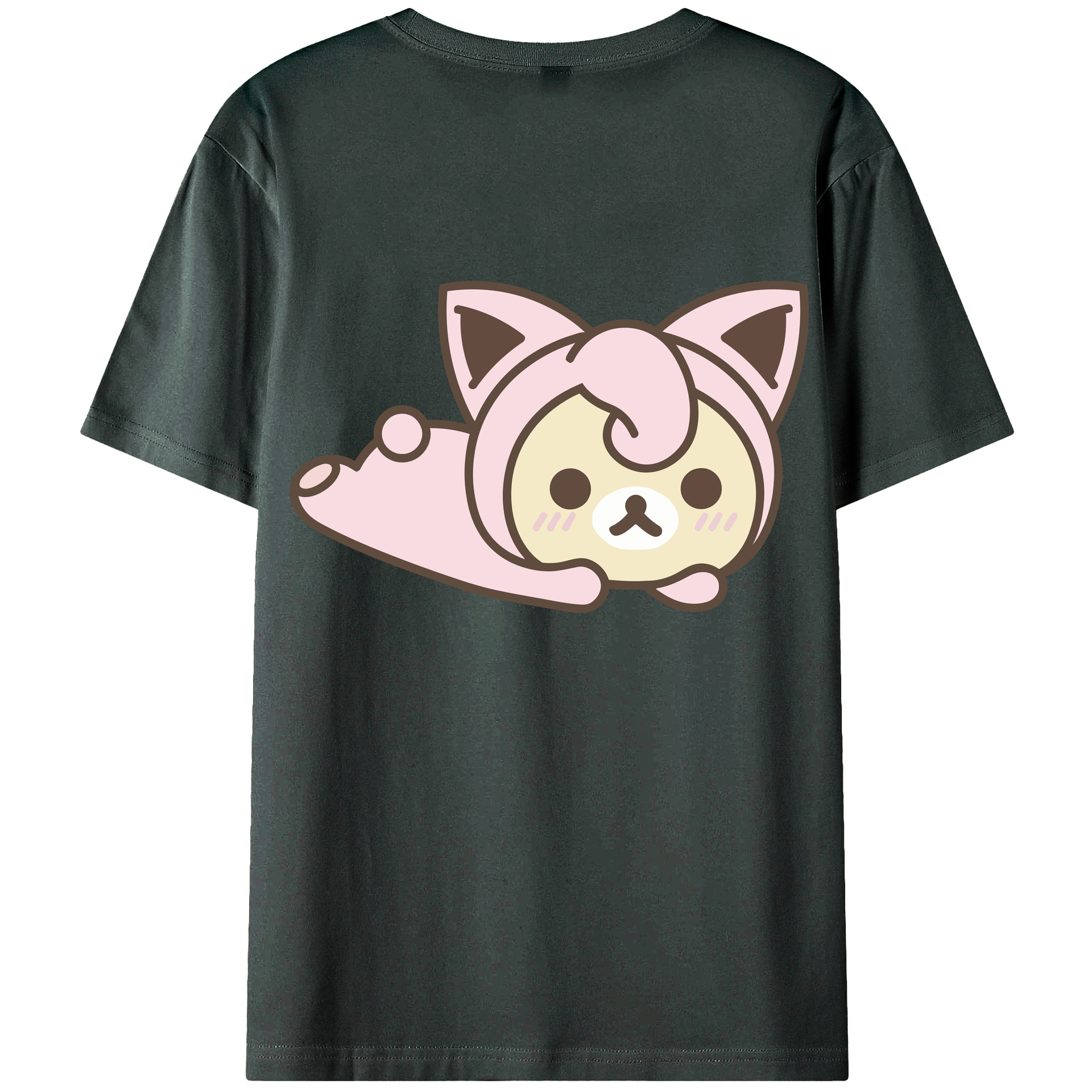 （画像用） リラックマ リラックマ キイロイトリ Rilakkuma Korilakkuma Kiiroitori 綿100％ メンズ半袖Tシャツ（バックプリント） 通気性